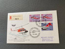 Briefumschlag Tag der Aerophilatelie Davos 1984 mit Stempel