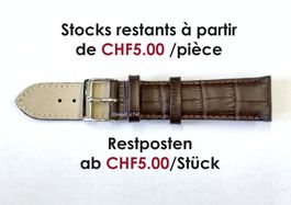 SOLDES - 20MM Bracelet de montre en cuir