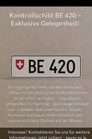 Kontrollschild BE 420 Exklusive Gelegenheit