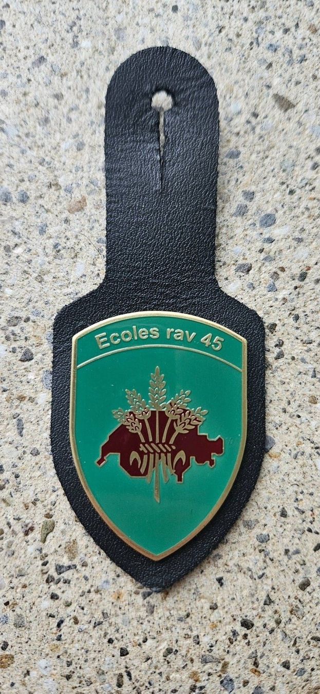Schweizer Armee Placchette & Badge: *** Brustanhänger Ecoles Rav 45 *** – Usato da Riedholz venduto da fr_sIruP