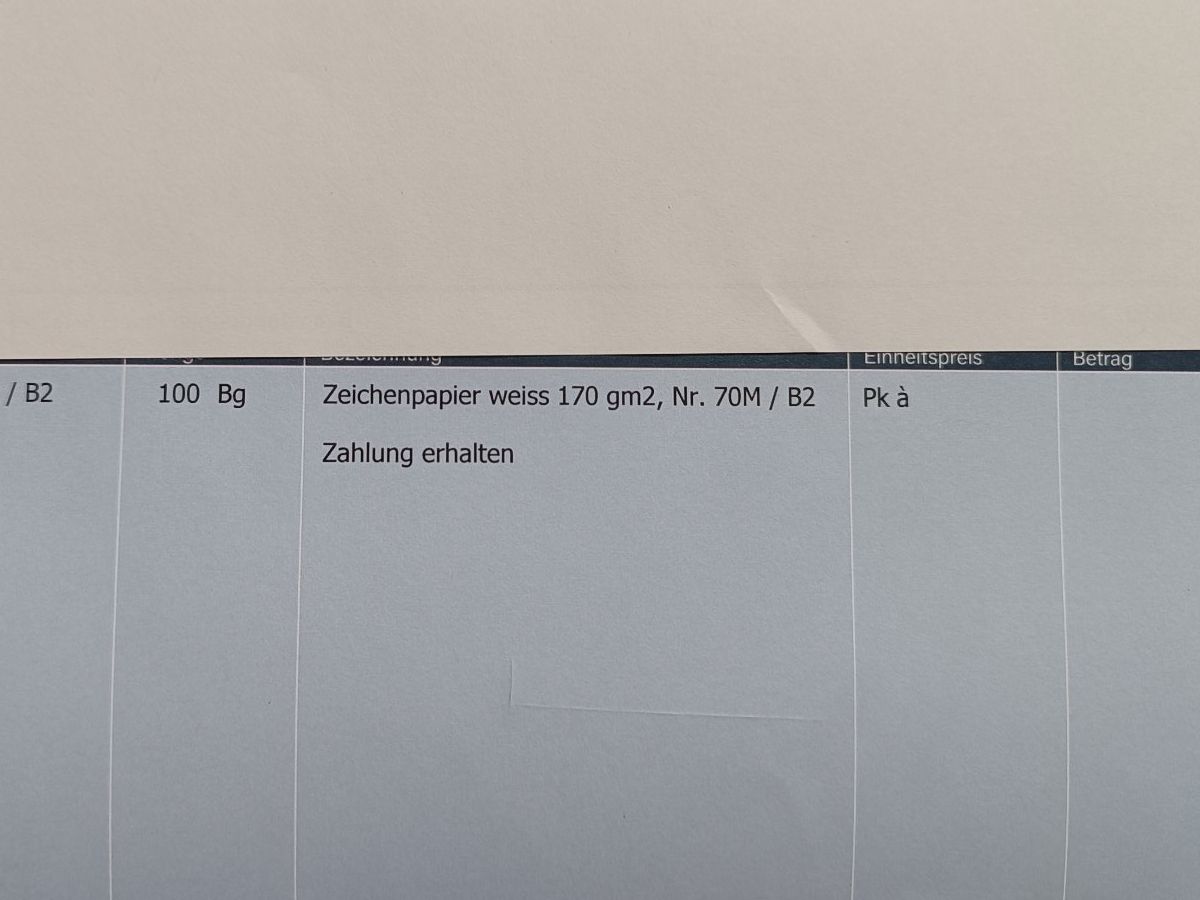 Carta: Zeichenpapier B2 / 170 gm2    50 / 70 cm – Nuovo (secondo la descrizione) da Thundorf venduto da Hembergsg 1