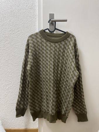 Strickpullover, Olivgrün gemustert, Top Zustand, Grösse L