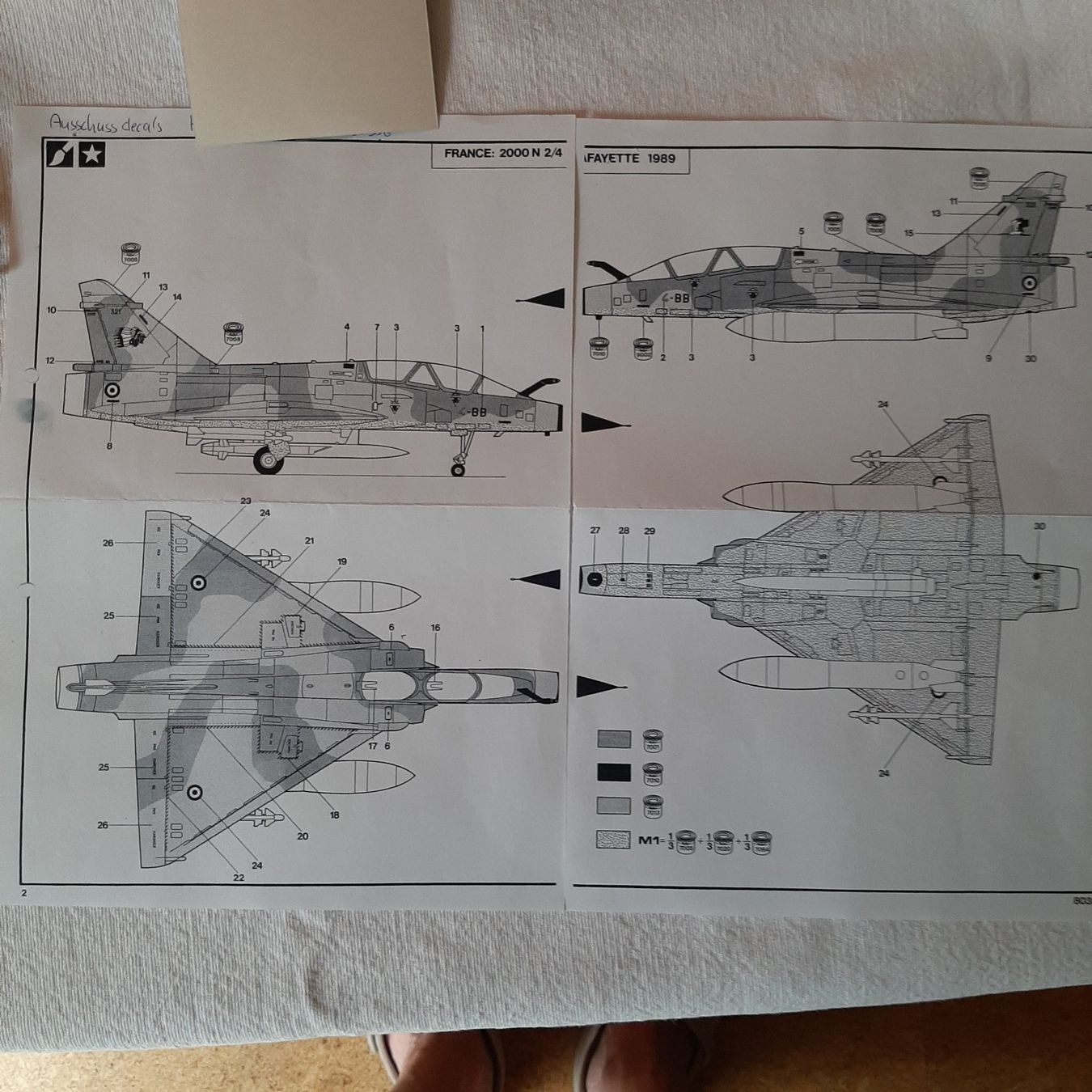 Heller Kits de montage: 3595 ... Dassault Mirage 2000 B ... Heller 80322 + Decal – D'occasion à Bonstetten par Benibanny59 4