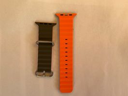 Orange Army-Green Ocean Armband für Apple Watch Ultra 49mm