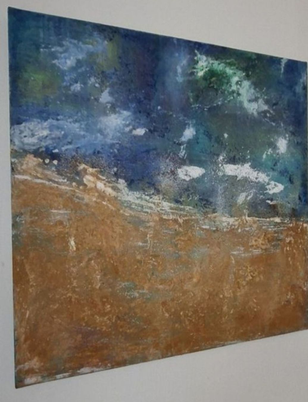 Dipinti: Abstrakte Meereslandschaft, handmade 50×50 – Nuovo (secondo la descrizione) da Riehen venduto da Steinbock1970 1