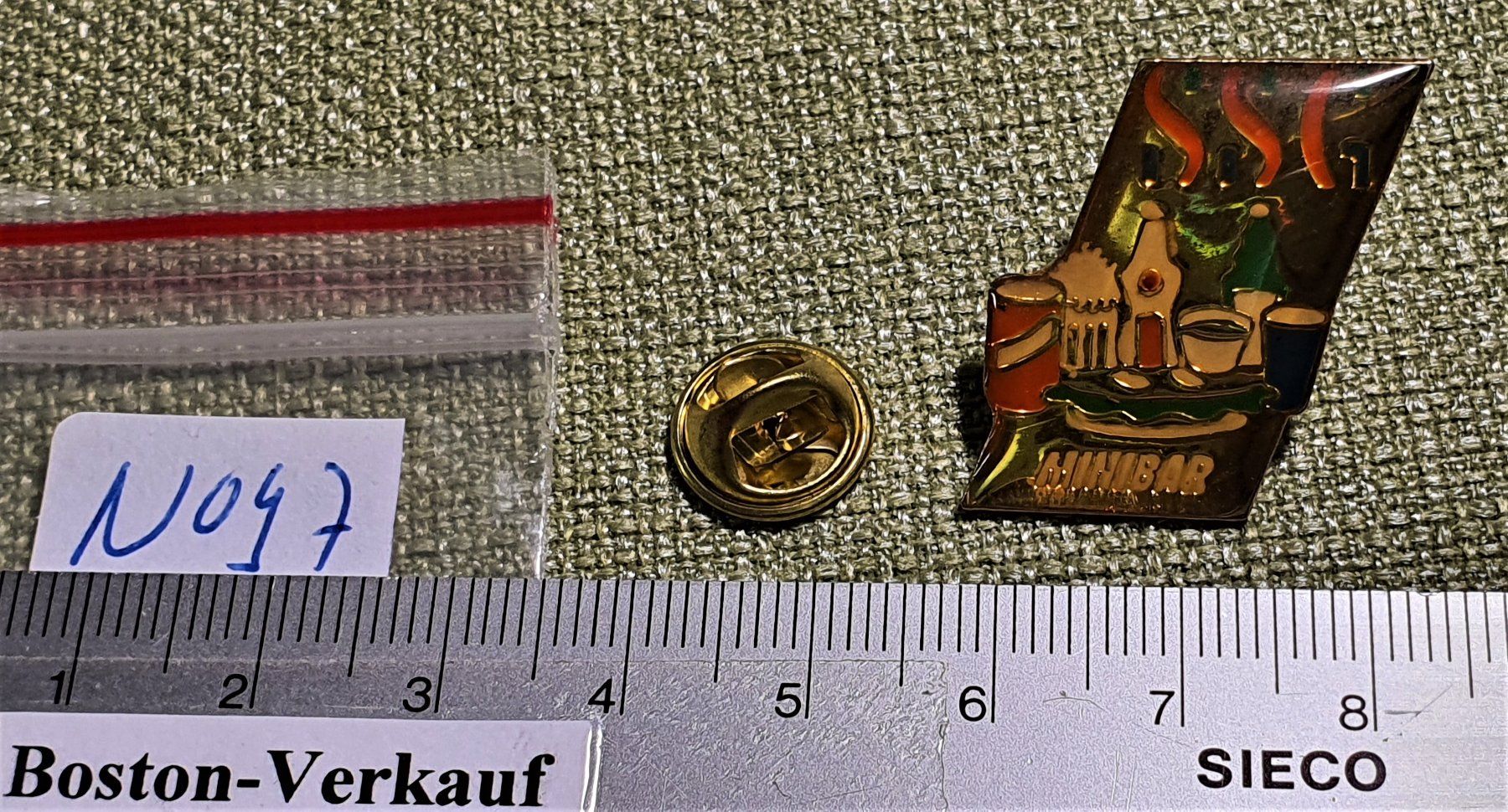 SBB/CFF/FFS Placchette & Badge: N097 - Pin SSG Minibar – Usato da Reinach BL venduto da Boston-Verkauf 1