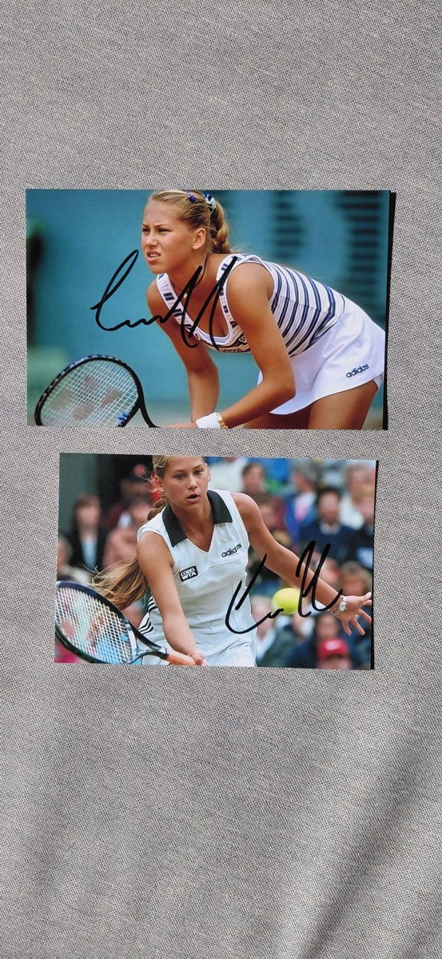 Autografi: 2 Autogramme Anna Kournikova – Usato da Schmerikon venduto da Olympia04