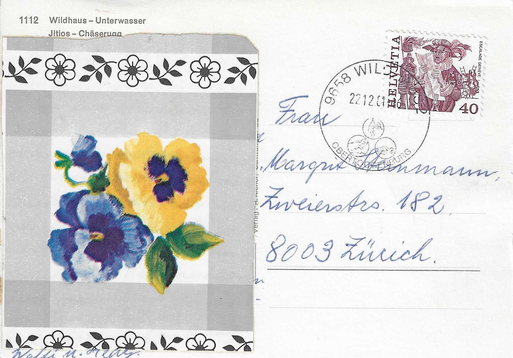 Cartoline postali: Wildhaus-Unterwasser SG – Usato da Rothrist venduto da Stranglehold 1