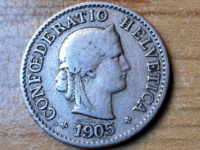 Tutti le monete: 5 Rappen 1905 – Usato da Münchenstein venduto da purbach1 8