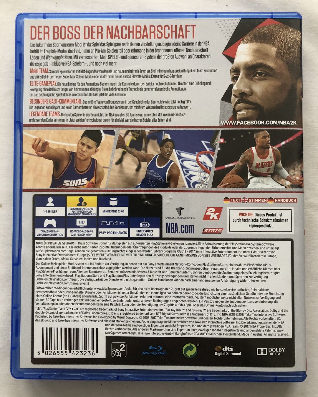 Sony Giochi: PS 4 - NBA 2k18 – Usato da Schaffhausen venduto da durruti 2