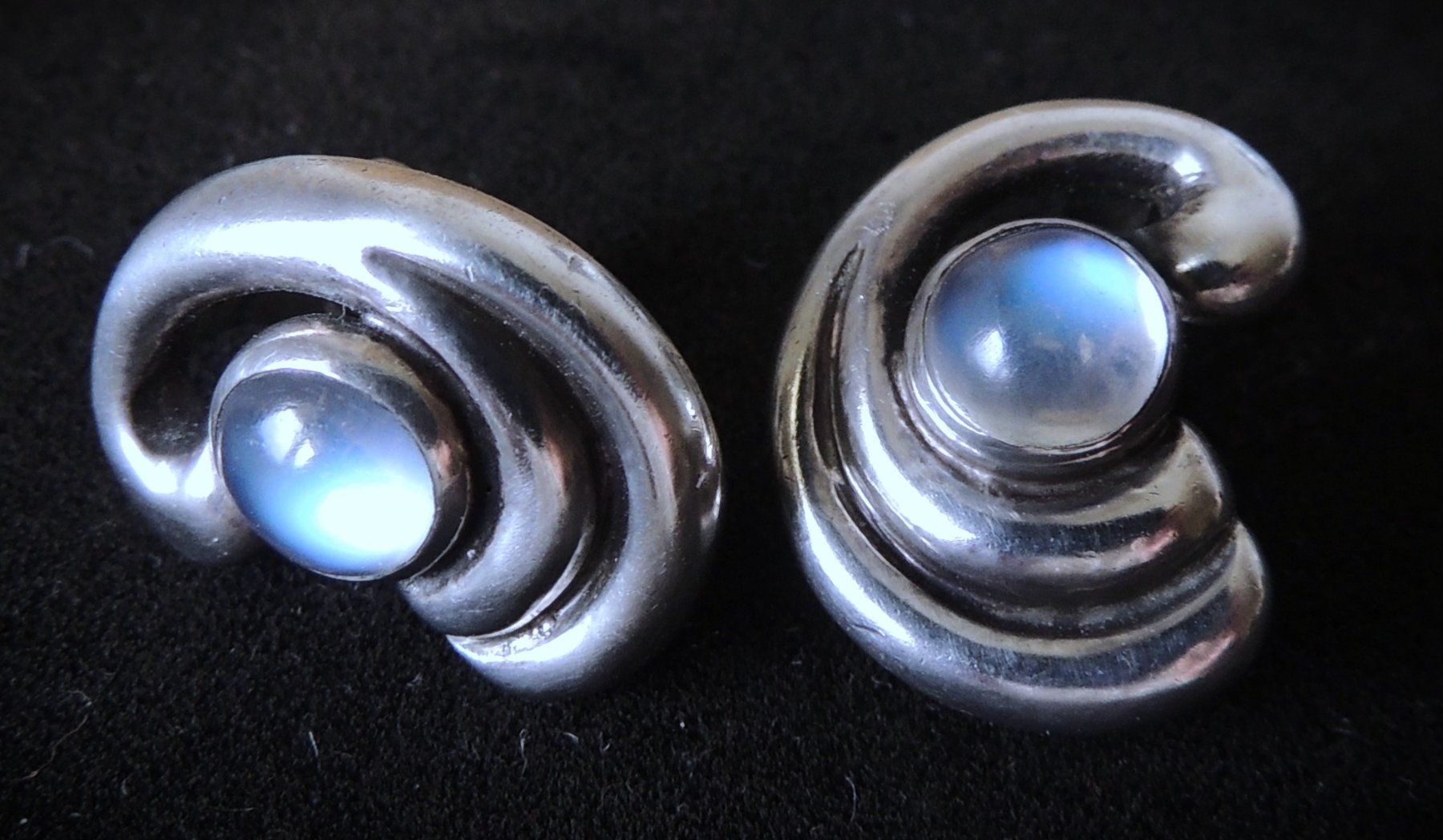 Ohrringe & -stecker: Silber 800 Mondstein Ohrclips – Gebraucht aus Waldenburg von schaller707