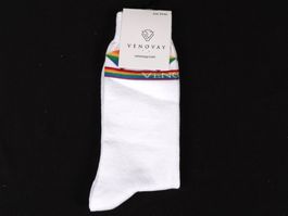 VENOVAY Socken Regenbogen 80% Baumwolle Gr. 39/42