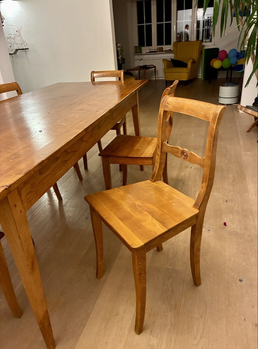 Tavoli: Biedermeier Tisch mit 6 Stühlen – Usato da Liebefeld venduto da stephan22222 2