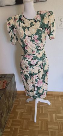 Maggy London Seidenkleid, Blumenmuster, Vintage, Gr. 36