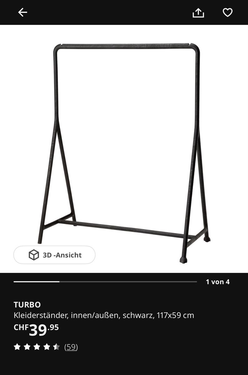 Ikea Guardaroba: Kleiderständer ikea schwarz  – Nuovo (secondo la descrizione) da Therwil venduto da mandy.dietrich.sue 1