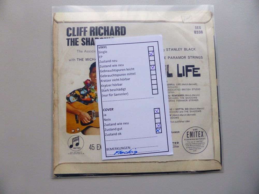VINYL SINGLE EP CLIFF RICHARD and the SHADOWS (Gebraucht) in für CHF 6 ...