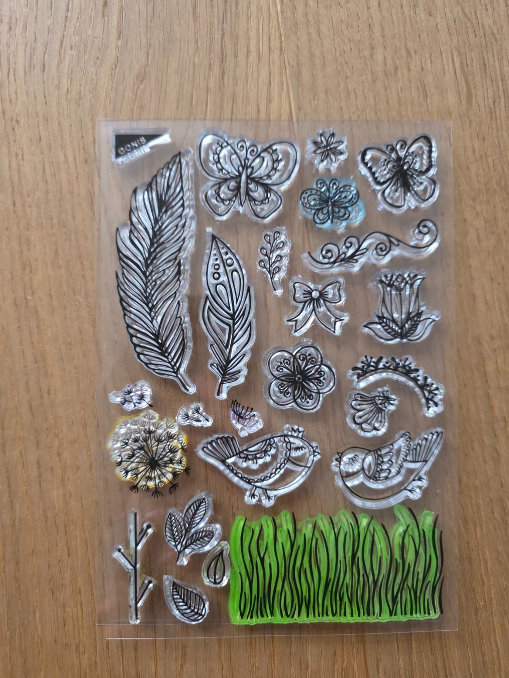 Gonis Kit bricolage: GONIS Silikonstempel Flatterhaft & Acrylblock – Nuovo (secondo la descrizione) da Richterswil venduto da adora88 3