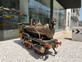Vintage locomotive stream Dampflok