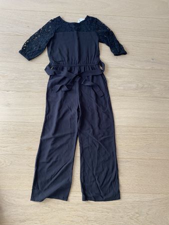 Black Lace Jumpsuit, Girls, size 134