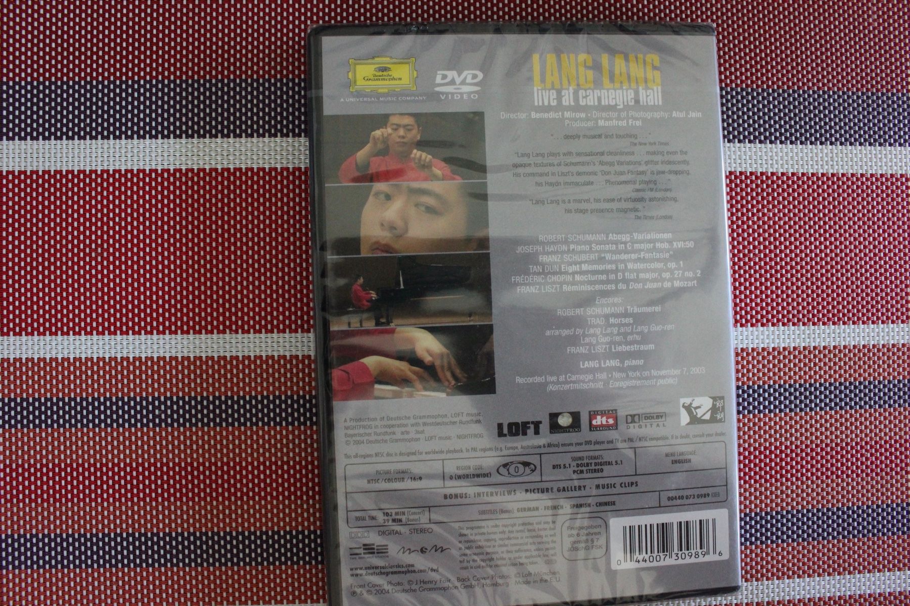 Tutti i DVDs: LANG LANG "LIVE AT CARNEGIE HALL" DVD NEU – Nuovo e nell'imballaggio originale da Geroldswil venduto da Schlumpfine1973 1