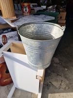 Vintage Zinkeimer, 30 cm hoch – ideal für den Garten!
