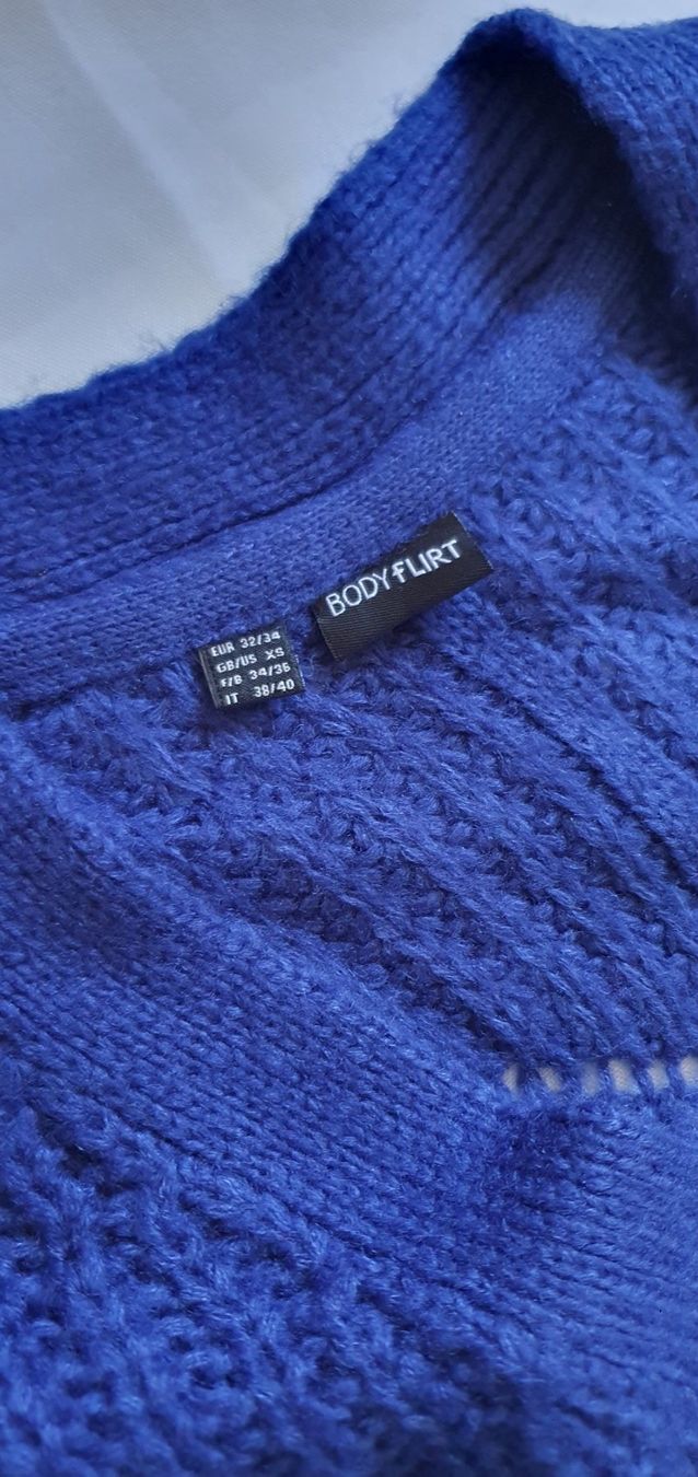 Jacken: Blaue Strickjacke long Cardigan 32/34, XS – Neu (gemäss Beschreibung) aus Niederbuchsiten von klengyel 2
