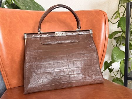 Sac à main vintage femme marron