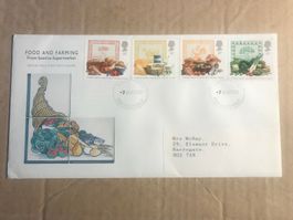 Grossbritannien UK 1989 Satz Landwirtschaft FDC