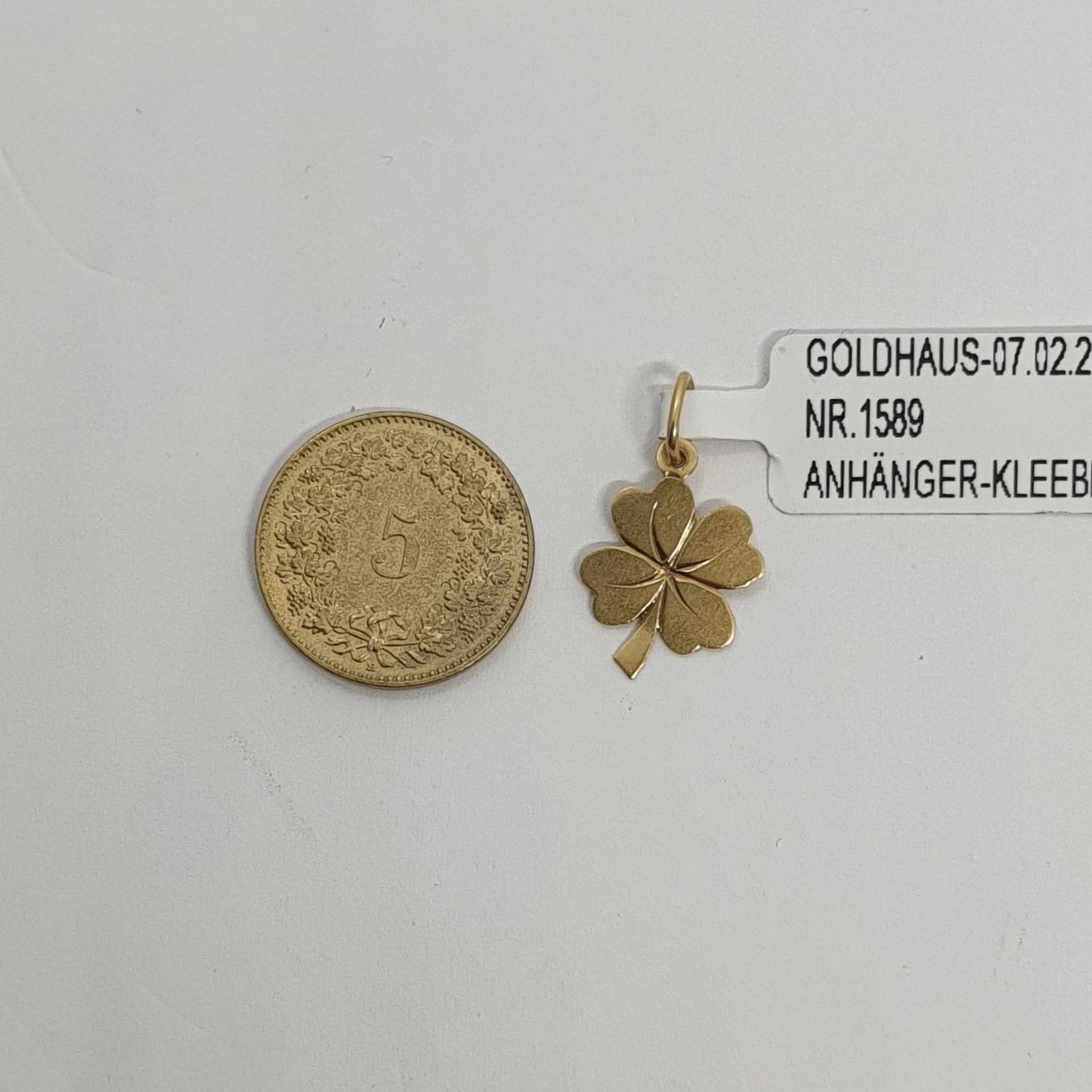Ciondoli: Echt 18K Gold Anhänger - Kleeblatt – Usato da Luzern venduto da Goldhaus-Luzern 3