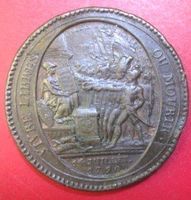 Antike Medaille Monneron Frères, Paris 1792 - KI generiert
