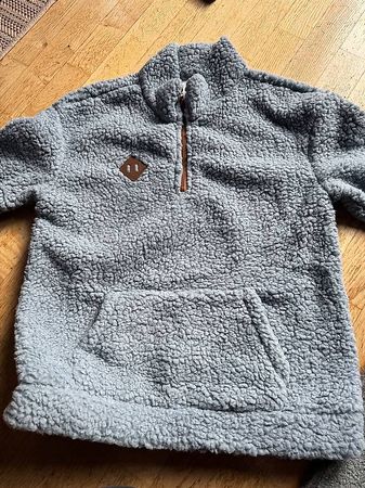 warmer Fleece Hoodie Gr S petrolblau