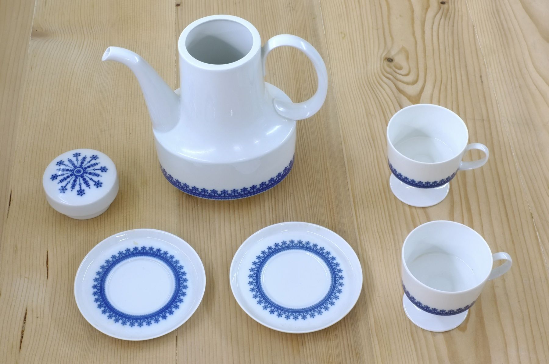 Rosenthal Set di piatti: Service Rosenthal Composition, Kobaltborte, Wirkkala 60er – Usato da Basel venduto da si-belle 4