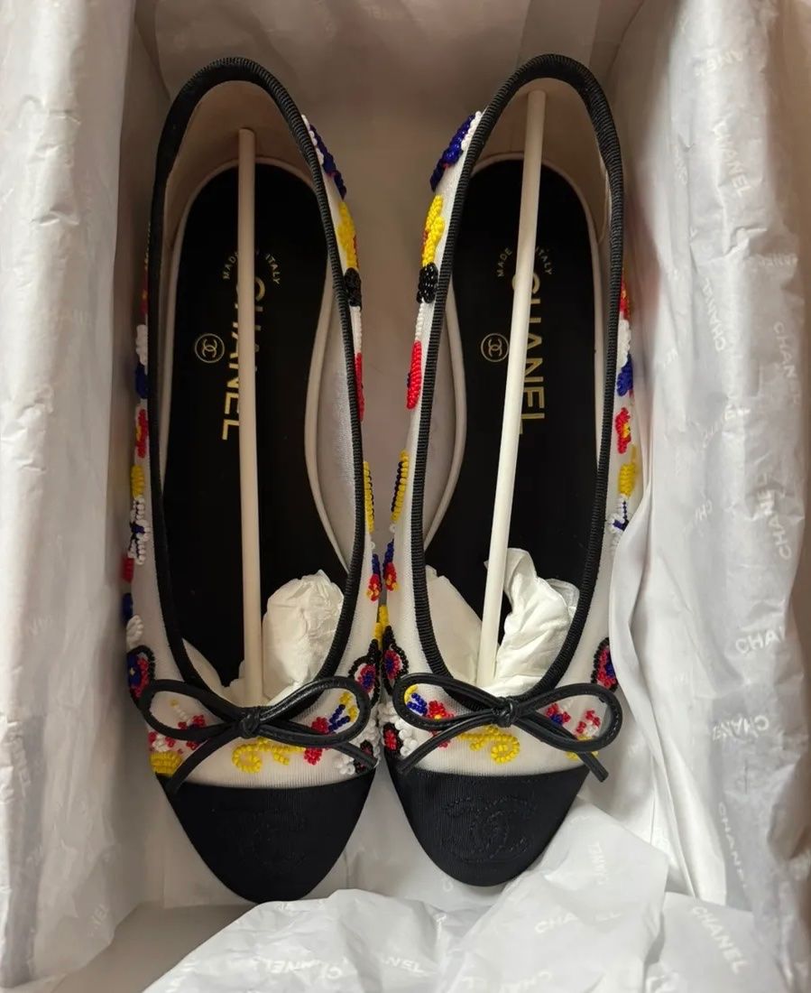 Chanel Scarpe da donna: Chanel Coco Beach Ballerinas, Gr. 37.5 – Nuovo (secondo la descrizione) da Triesen venduto da atos87 1