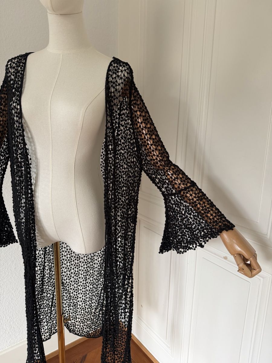 Tuniche: Black Crochet cover up - Perfect for Summer – Usato da Genève venduto da nba_l98n 3