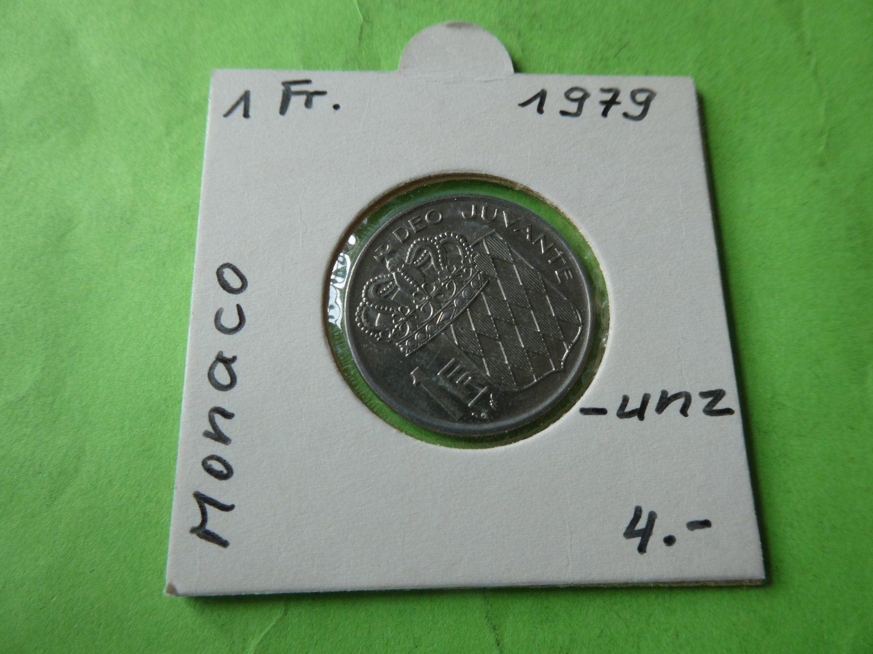 Alle Münzen: Monaco 1979, 1 Franc   unz – Gebraucht aus Hinterforst von Rohusri