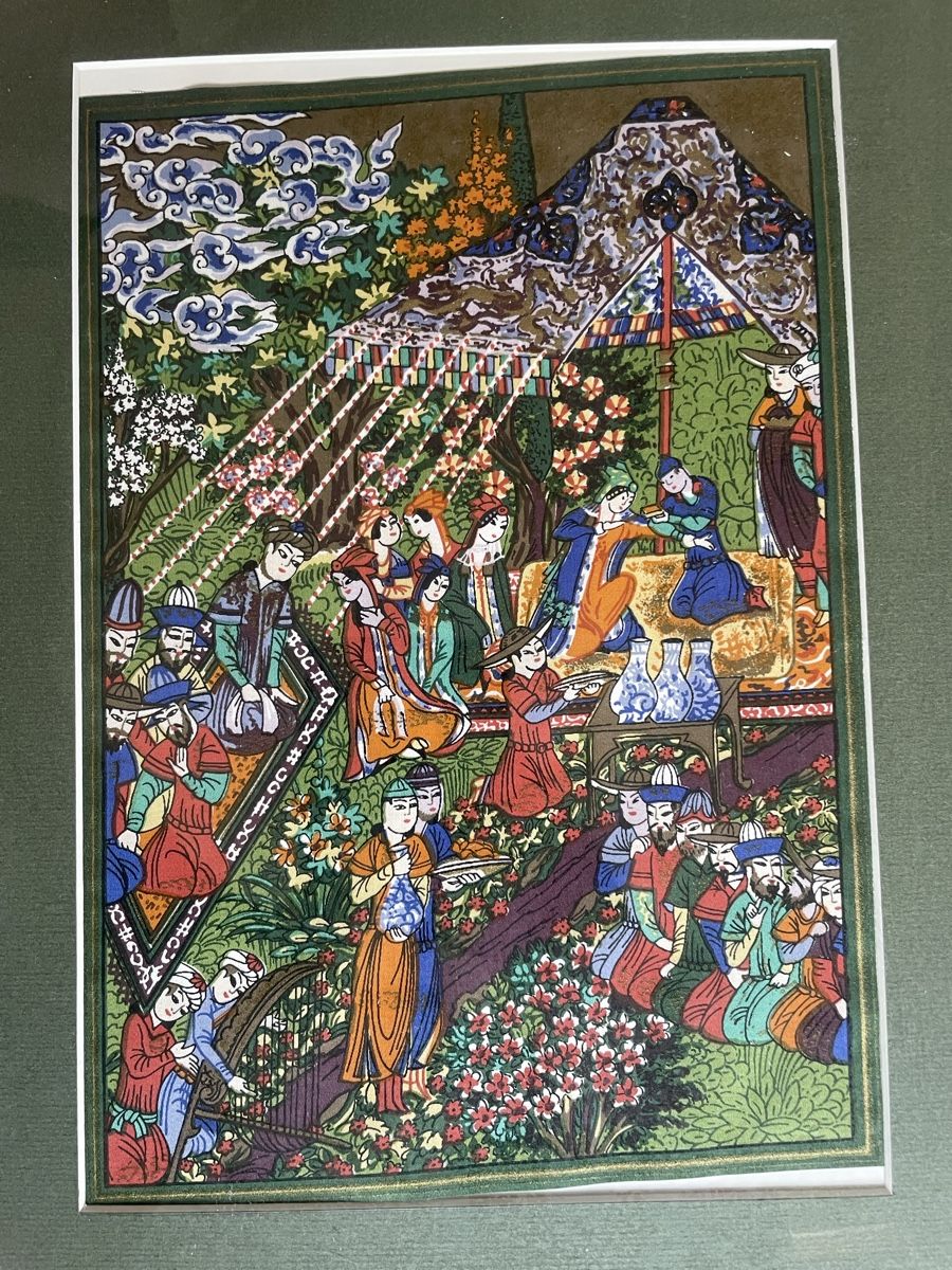 Gemälde: Tableau Ancien Tissu Persan – Gebraucht aus Vallamand von Bricbracbroc82 3