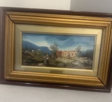 Landschaftsgemälde „L. Riccardi“ – gerahmt – 45 x 30 cm