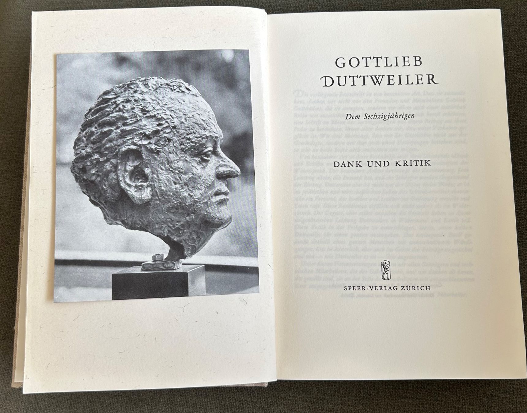Livres: Gottlieb Duttweiler - Dem Sechzigjährigen – D'occasion à Wetzikon ZH par Madi68 1