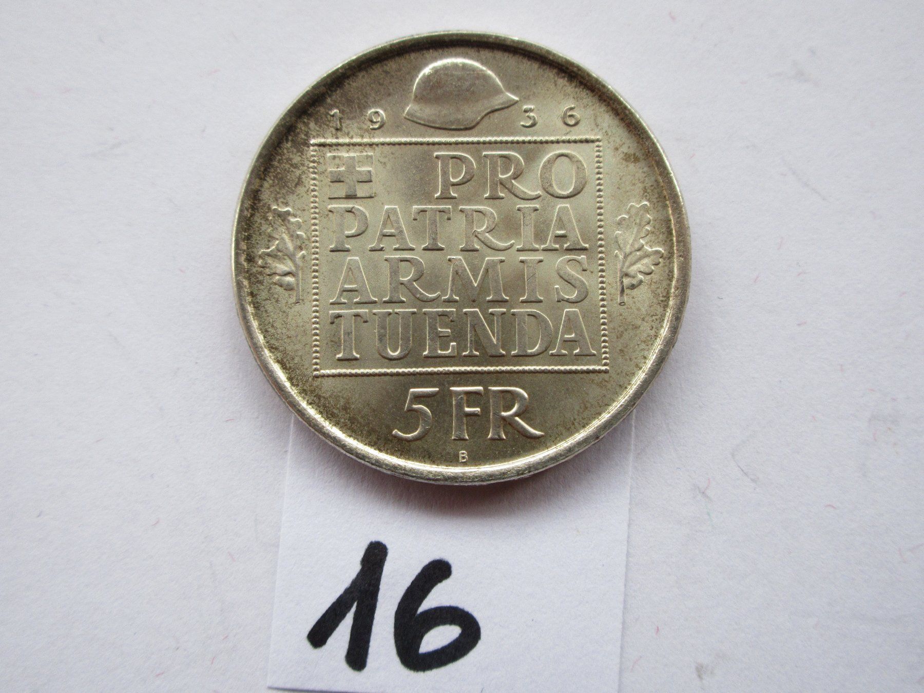 Toutes les monnaies: 5 Fr. PRO PATRIA Münze, 1936 – D'occasion à Uster par djet5_vs 2