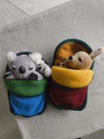 Kängoroo und Koala Plüschtiere mit babies