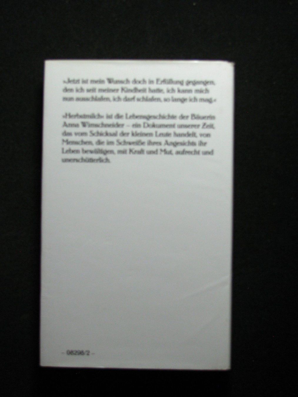 Bücher: Anna Wimschneider Herbstmilch Lebenserinnerungen einer – Gebraucht aus Reitnau von Zaomir 1