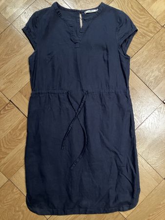 Blaues Leinenkleid 36 Paul Kehl