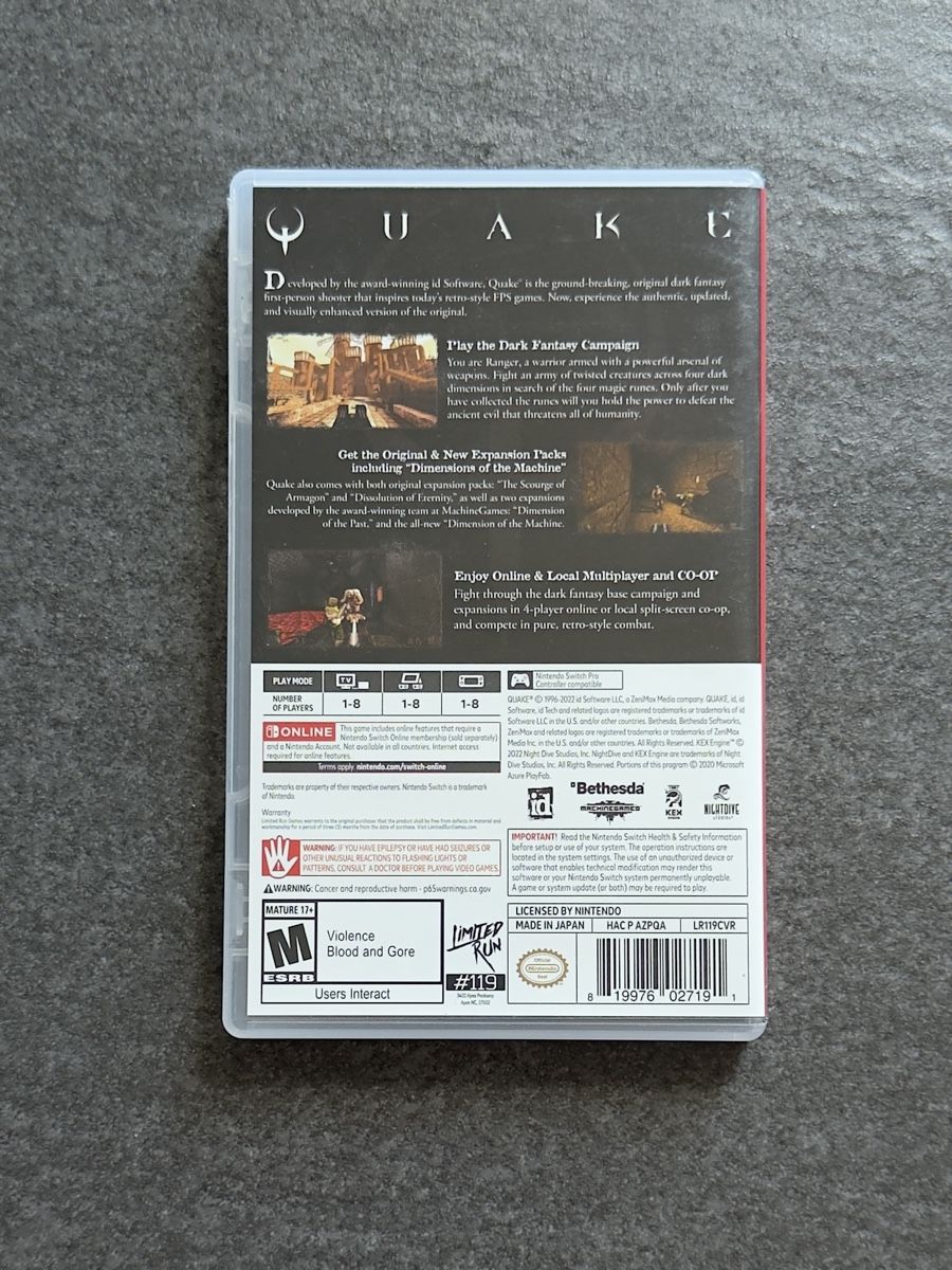 Spiele: Quake Nintendo Switch – Gebraucht aus Zürich von cENS0R 1