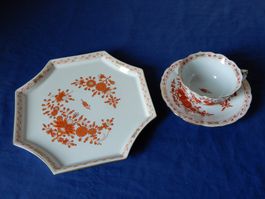 Meissenporzellan - Dekor " Indische Blumenorange "