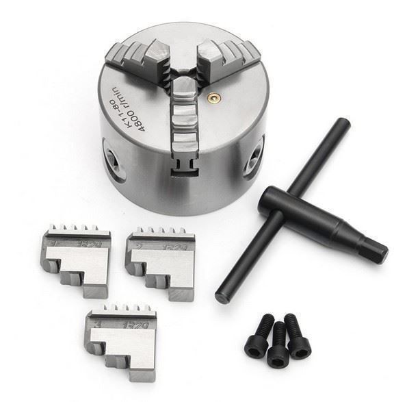Altro per industria metallurgica: 3 Backen Drehbankfutter Dreibacken 80mm – Nuovo e nell'imballaggio originale da Hinteregg venduto da Amerizium