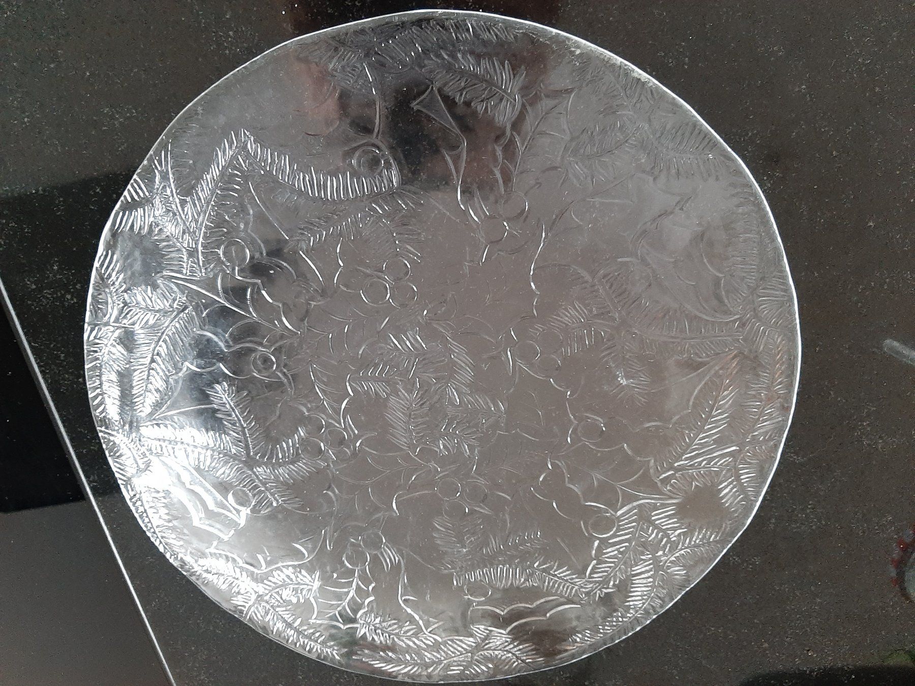 Piatti di portata: Dekorative Glasplatte, Durchmesser ca. 37 cm – Usato da Menziken venduto da Rien1 4