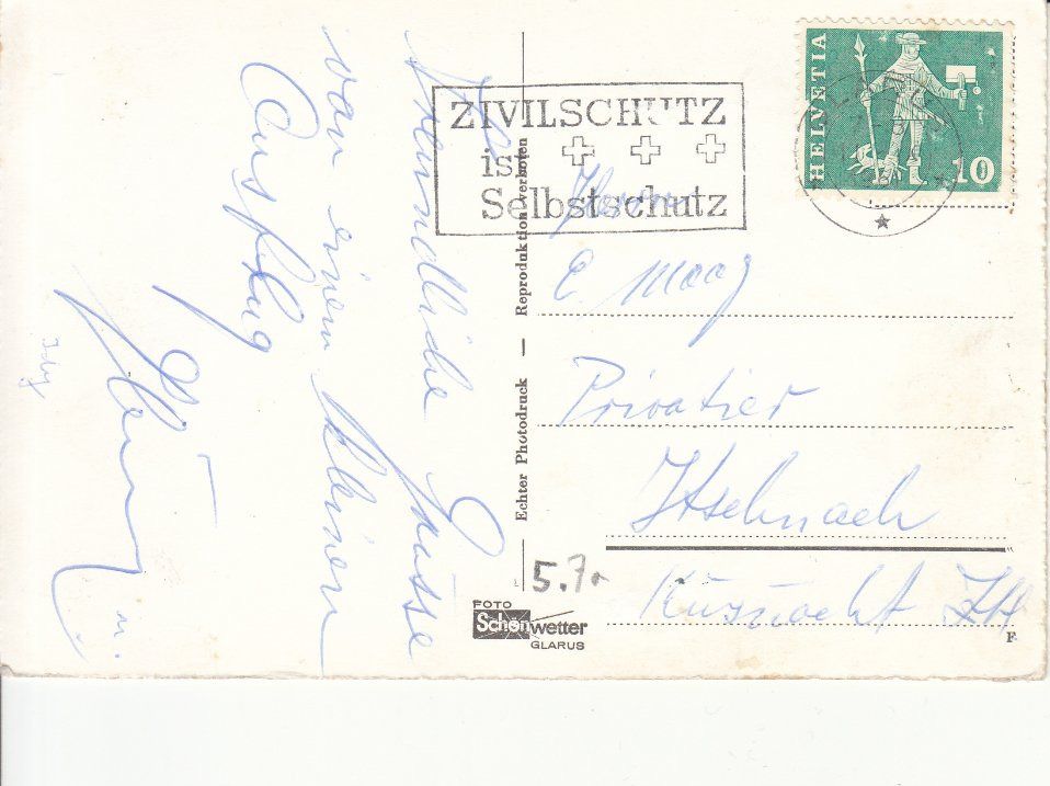 Cartoline postali: Klöntalersee 1961 – Usato da Bürglen TG venduto da StampGraf 1