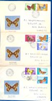 1969 Rumänien / Schmetterlinge  Satz auf 3 FDC Gelaufen