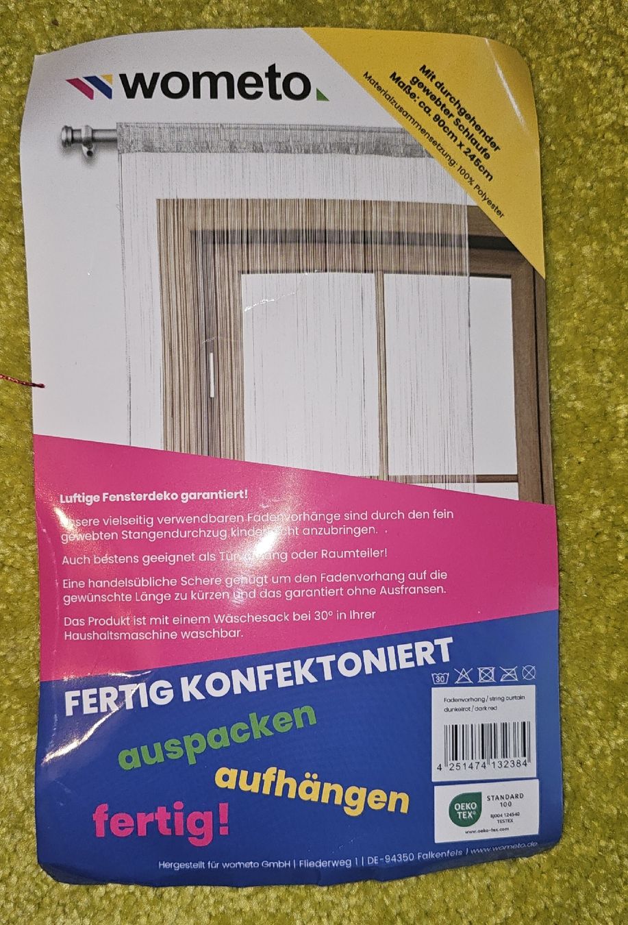 Tende: Faden-Fransen- Vorhänge, bordeaux, 90x245cm, – Nuovo e nell'imballaggio originale da Horgen venduto da ste_sy7h 2