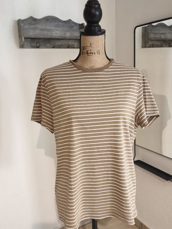 Herren T-Shirt braun gestreift Grösse M guter Zustand